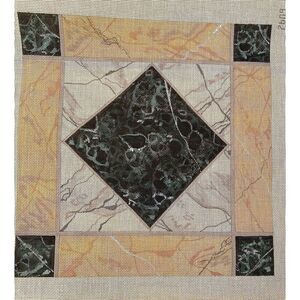Marble Design Two Needlepoint Canvas Picture Pillow Embroidery Stitchery